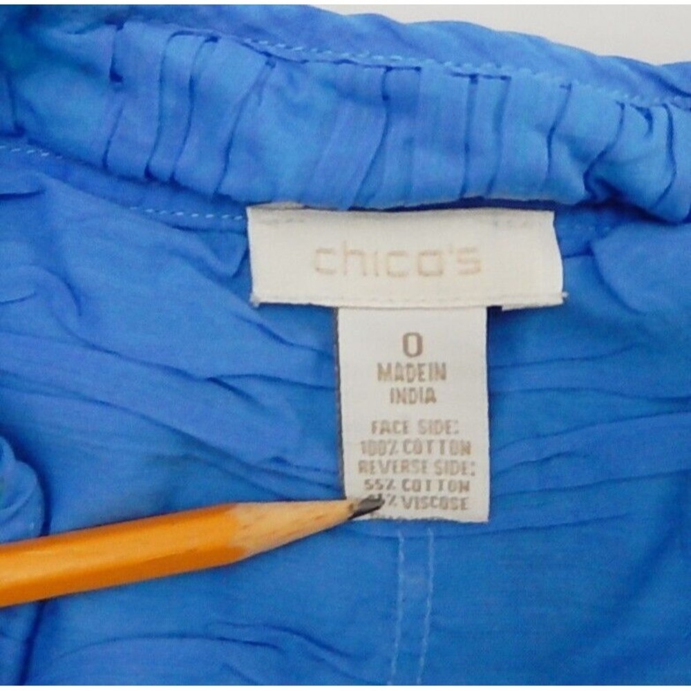 Chico's Women Blazer Sz 0/S Long Sleeve Open Front Basic Mid Length Casual - Picture 4 of 9